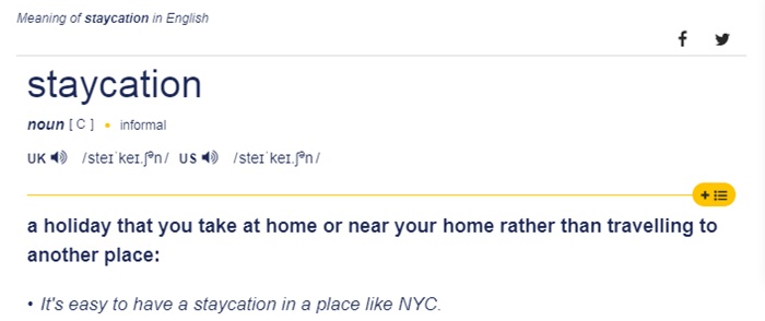 arti staycation