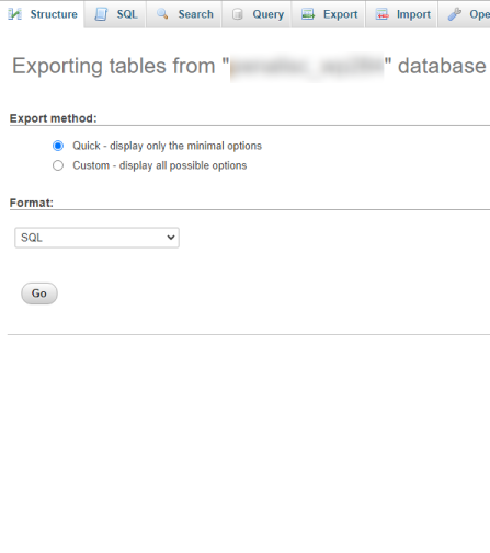 export database di phpmyadmin