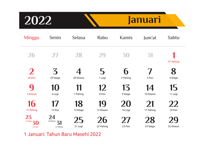 template kalender 2022 Template Kalender 2022